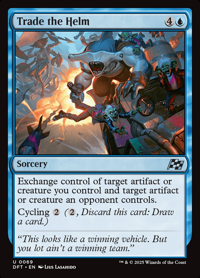 Trade the Helm – Uncommon Magic: The Gathering card from Aetherdrift (#69)