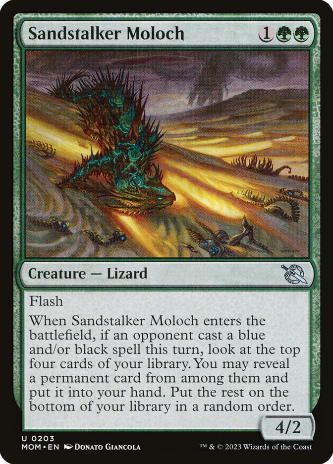 Sandstalker Moloch – Uncommon Magic: The Gathering card from March of the Machine (#203)