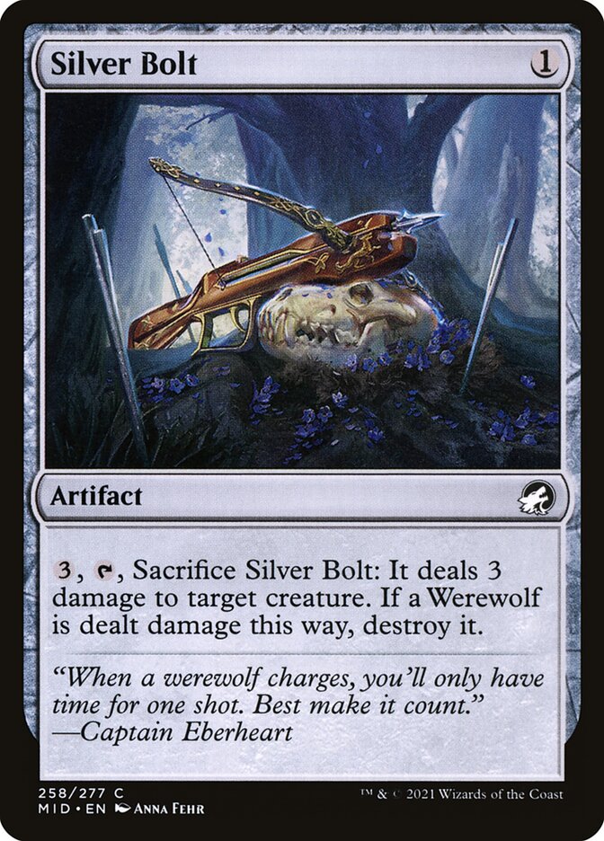Silver Bolt – Common Magic: The Gathering card from Innistrad: Midnight Hunt (#258)