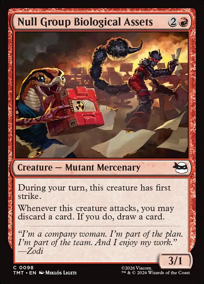 Null Group Biological Assets – Common Magic: The Gathering card from Teenage Mutant Ninja Turtles (#98)