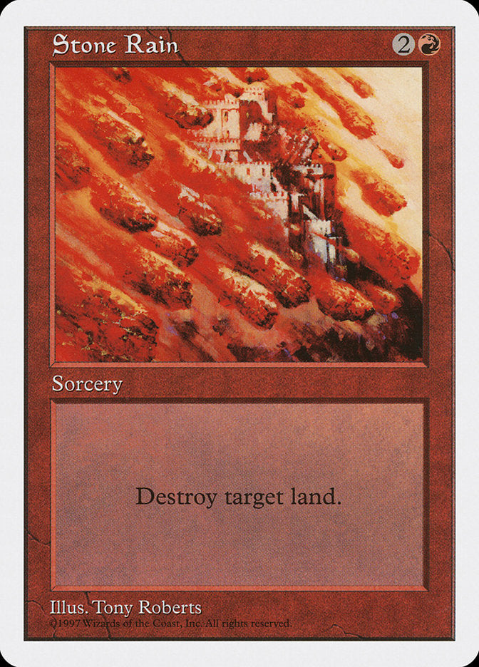 Stone Rain – Common Magic: The Gathering card from Fifth Edition (#270)