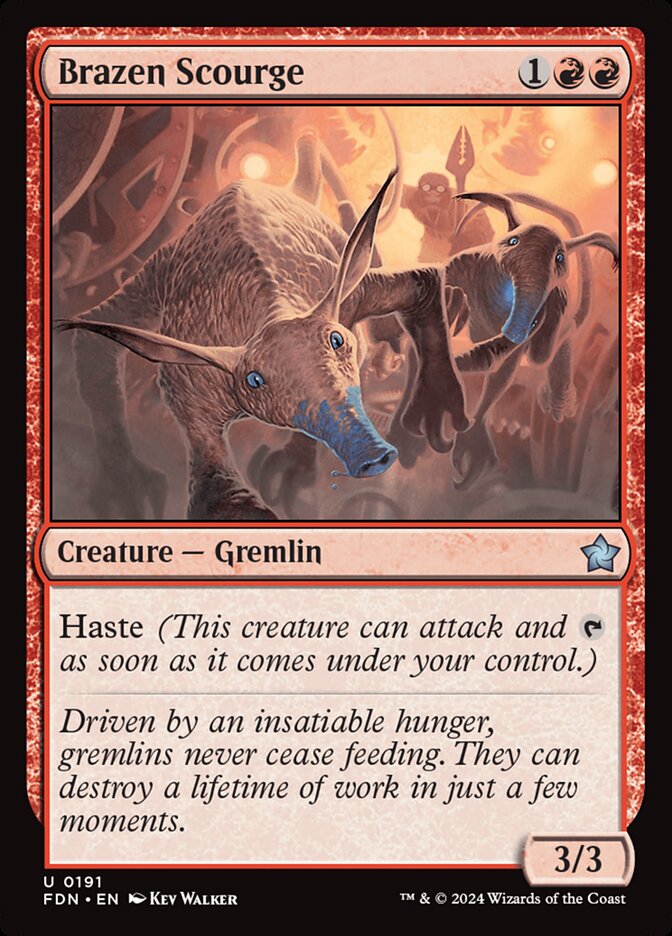 Brazen Scourge – Uncommon Magic: The Gathering card from Foundations (#191)