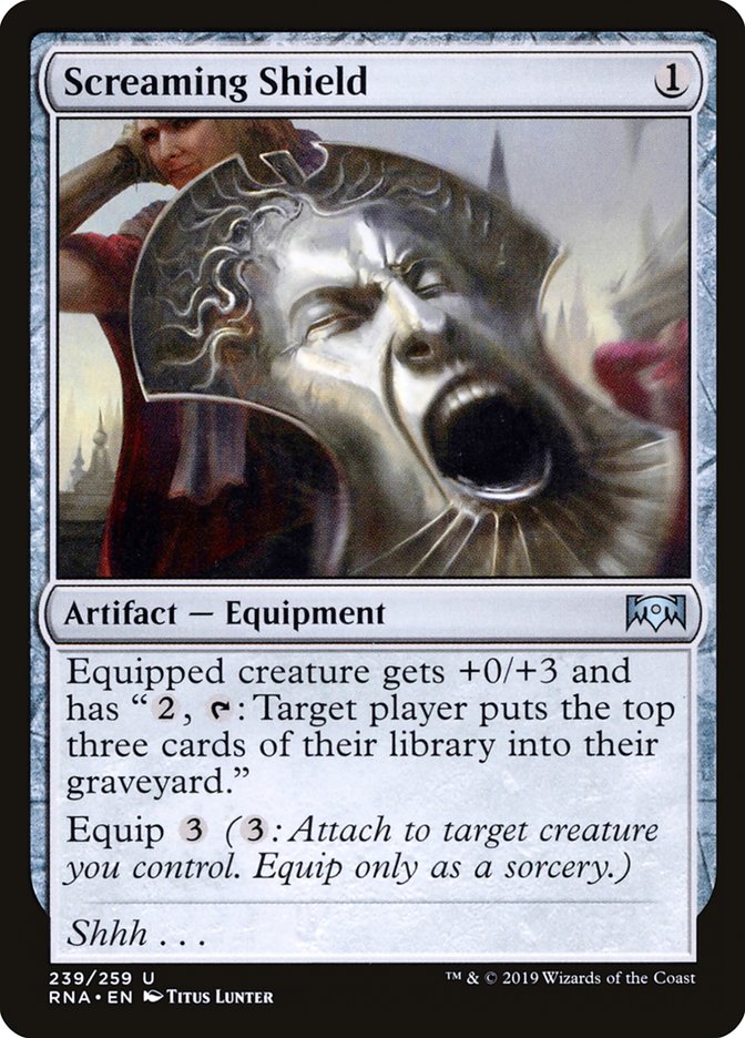 Screaming Shield – Uncommon Magic: The Gathering card from Ravnica Allegiance (#239)