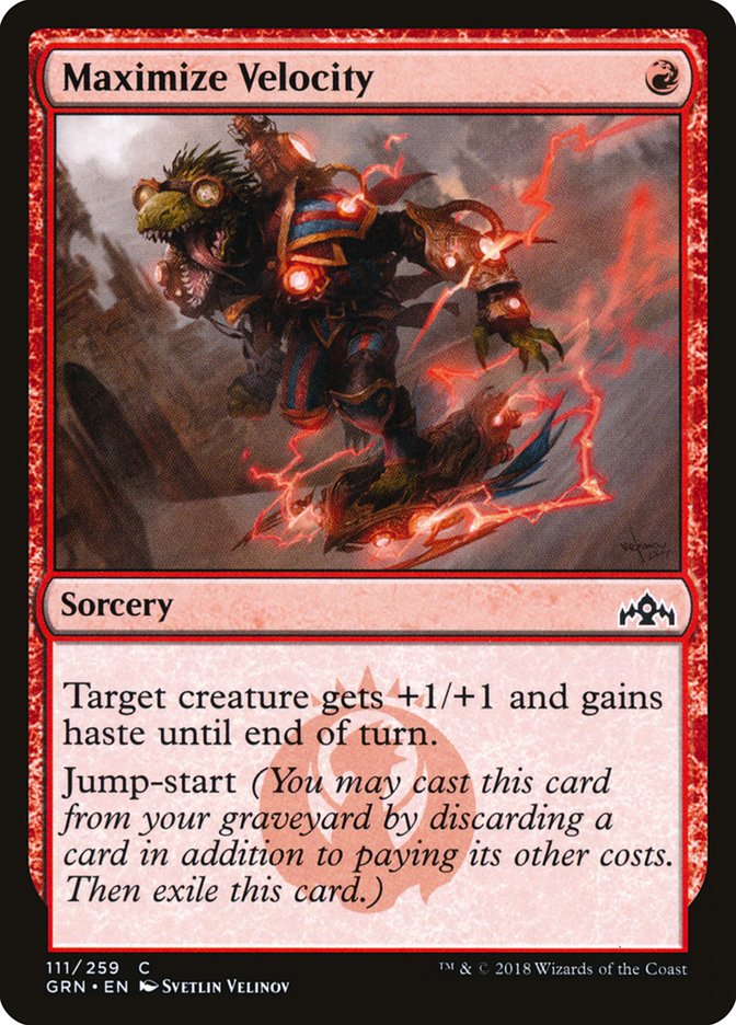 Maximize Velocity – Common Magic: The Gathering card from Guilds of Ravnica (#111)