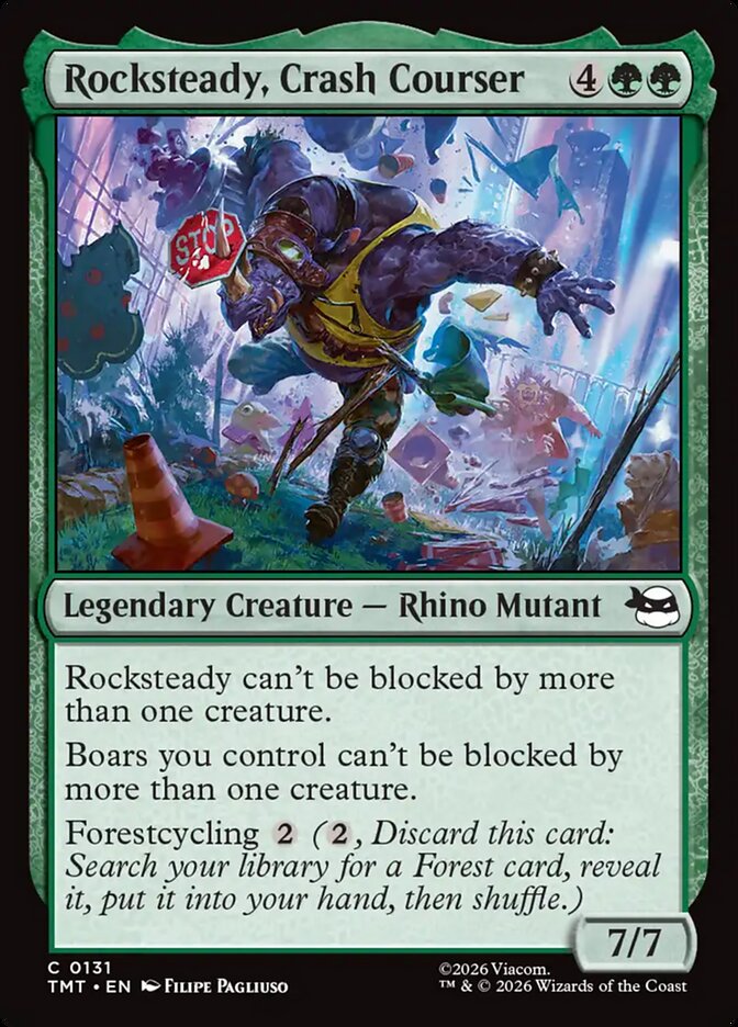 Rocksteady, Crash Courser – Common Magic: The Gathering card from Teenage Mutant Ninja Turtles (#131)