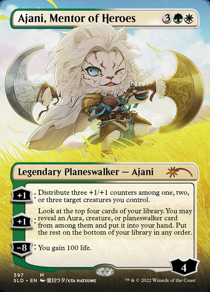 Ajani, Mentor of Heroes – Mythic Magic: The Gathering card from Secret Lair Drop (#397)