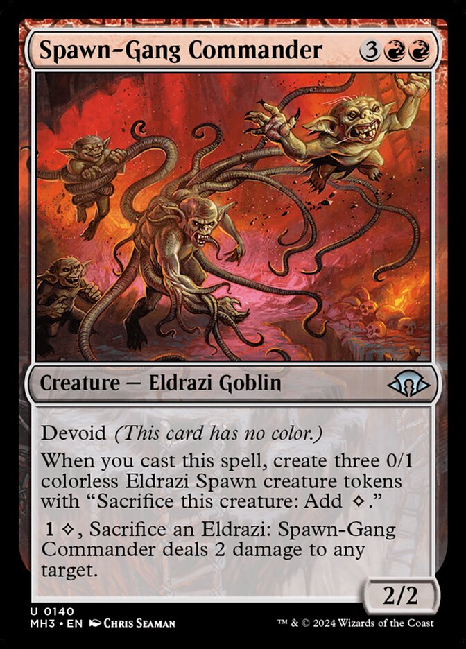 Spawn-Gang Commander – Uncommon Magic: The Gathering card from Modern Horizons 3 (#140)