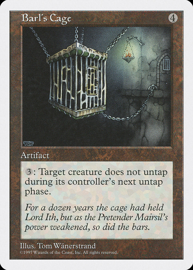 Barl's Cage – Rare Magic: The Gathering card from Fifth Edition (#352)