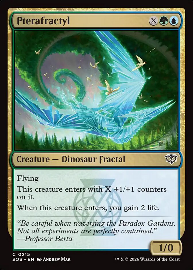 Pterafractyl – Common Magic: The Gathering card from Secrets of Strixhaven (#215)