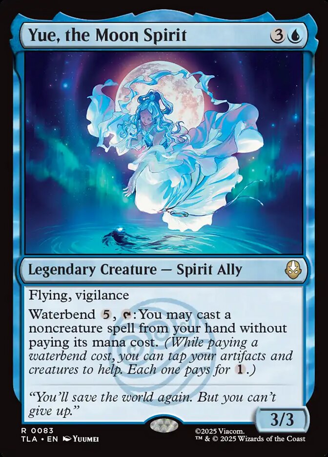 Yue, the Moon Spirit – Rare Magic: The Gathering card from Avatar: The Last Airbender (#83)
