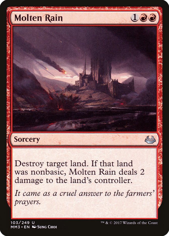 Molten Rain – Uncommon Magic: The Gathering card from Modern Masters 2017 (#103)