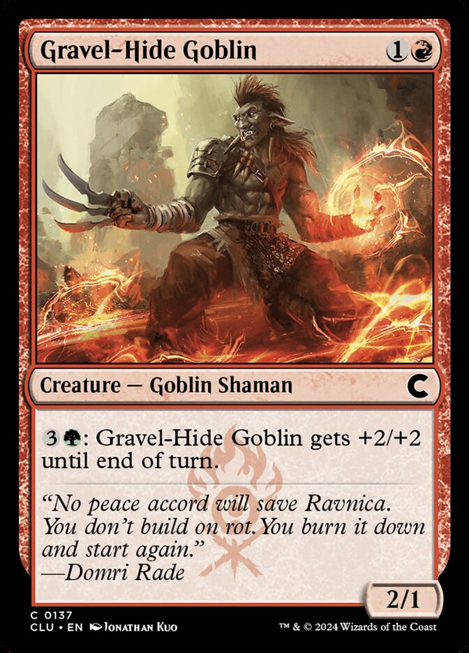Gravel-Hide Goblin – Common Magic: The Gathering card from Ravnica: Clue Edition (#137)
