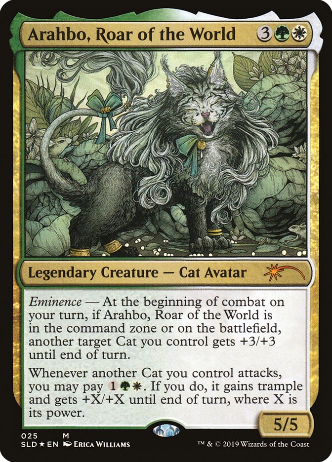 Arahbo, Roar of the World – Mythic Magic: The Gathering card from Secret Lair Drop (#25)