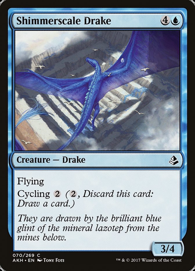 Shimmerscale Drake – Common Magic: The Gathering card from Amonkhet (#70)