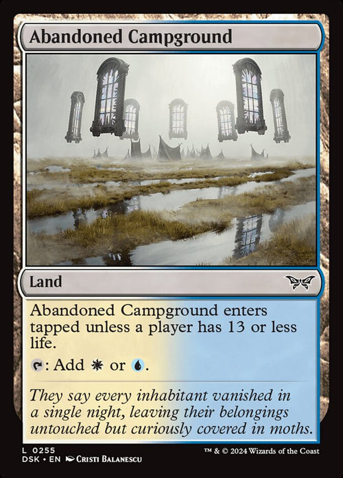 Abandoned Campground – Common Magic: The Gathering card from Duskmourn: House of Horror (#255)