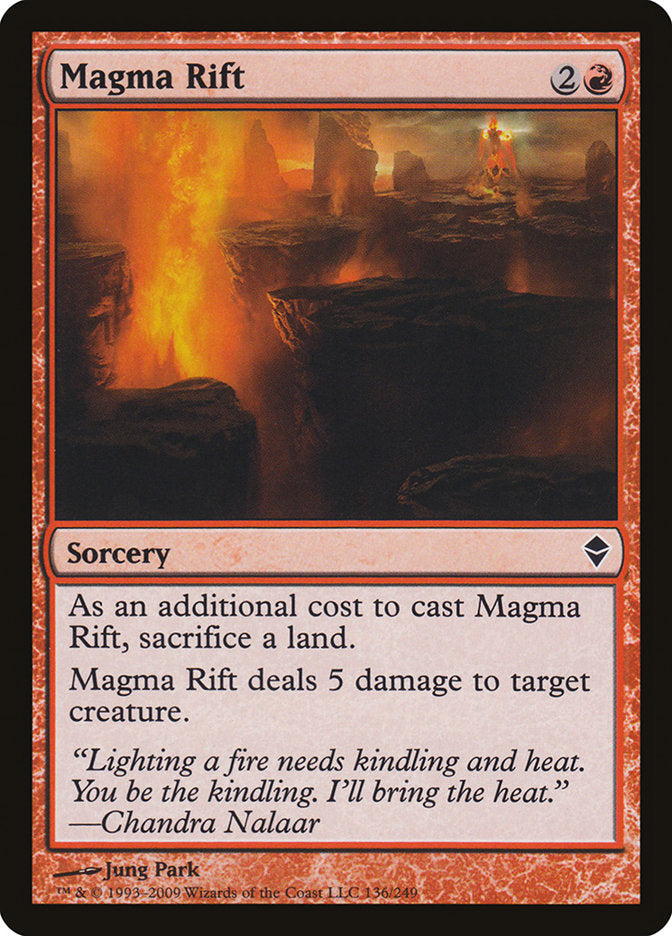 Magma Rift – Common Magic: The Gathering card from Zendikar (#136)