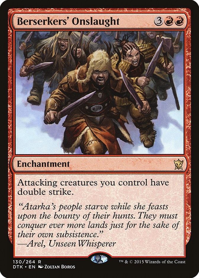 Berserkers' Onslaught – Rare Magic: The Gathering card from Dragons of Tarkir (#130)
