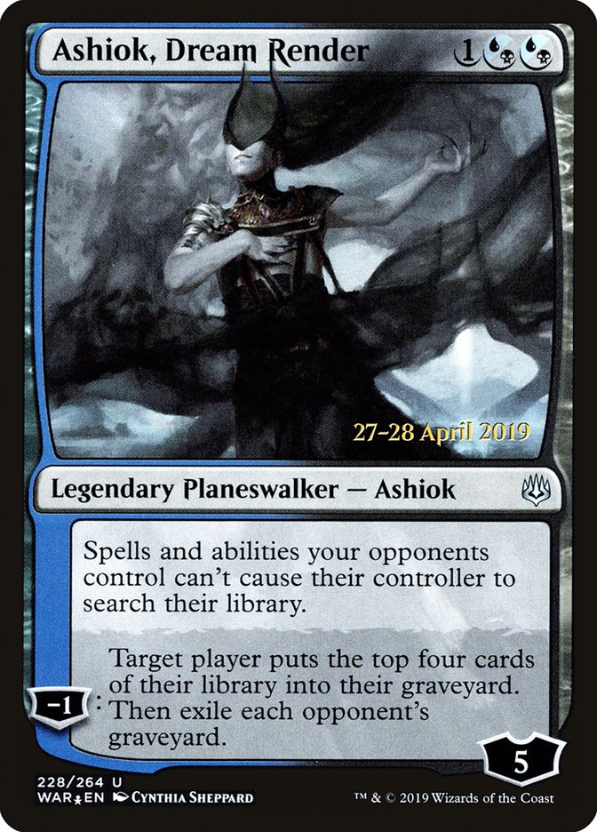 Ashiok, Dream Render – Uncommon Magic: The Gathering card from War of the Spark Promos (#228s)