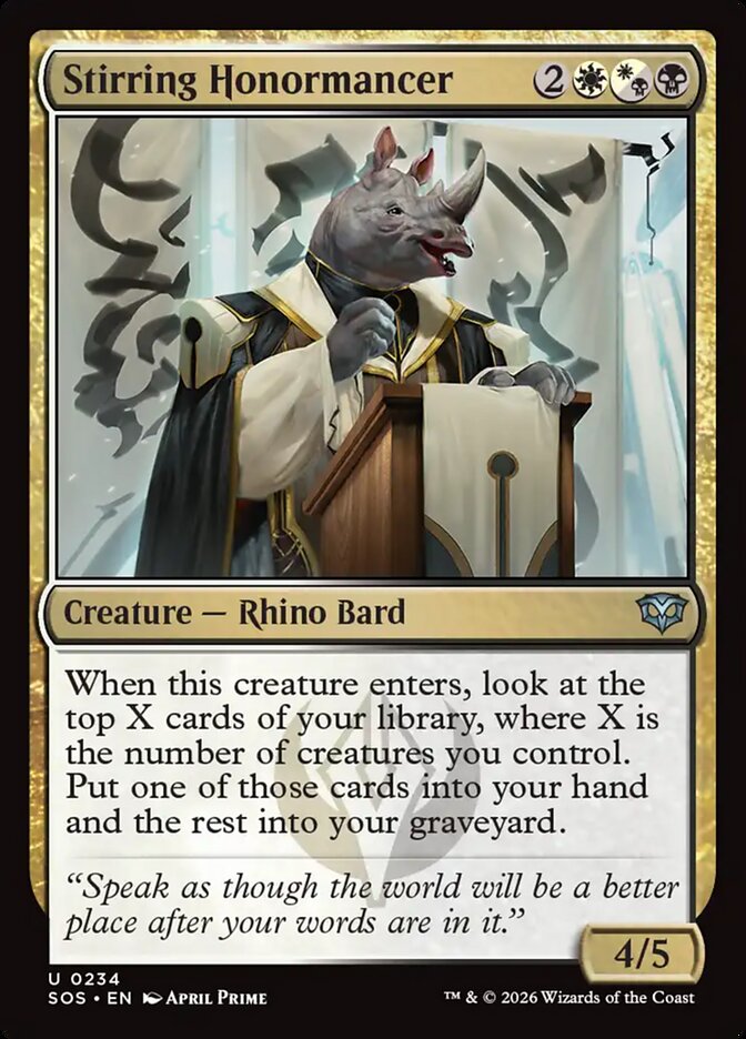 Stirring Honormancer – Uncommon Magic: The Gathering card from Secrets of Strixhaven (#234)