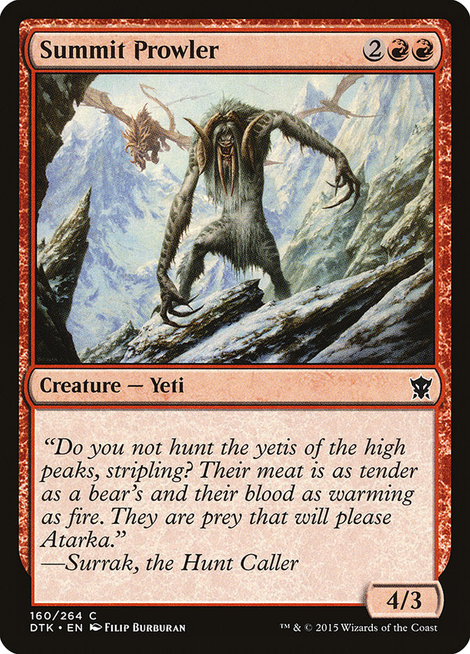 Summit Prowler – Common Magic: The Gathering card from Dragons of Tarkir (#160)