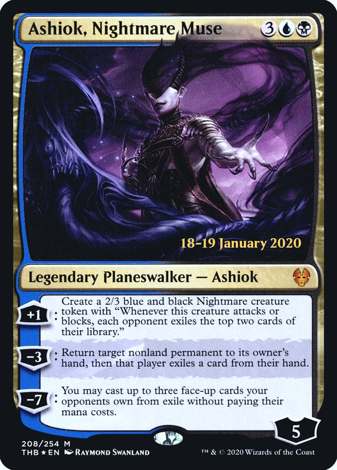 Ashiok, Nightmare Muse – Mythic Magic: The Gathering card from Theros Beyond Death Promos (#208s)