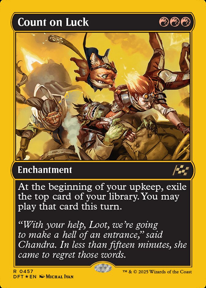 Count on Luck – Rare Magic: The Gathering card from Aetherdrift (#457)