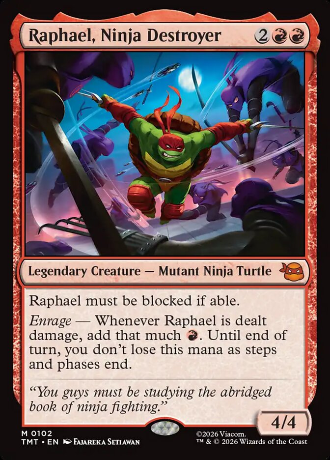 Raphael, Ninja Destroyer – Mythic Magic: The Gathering card from Teenage Mutant Ninja Turtles (#102)