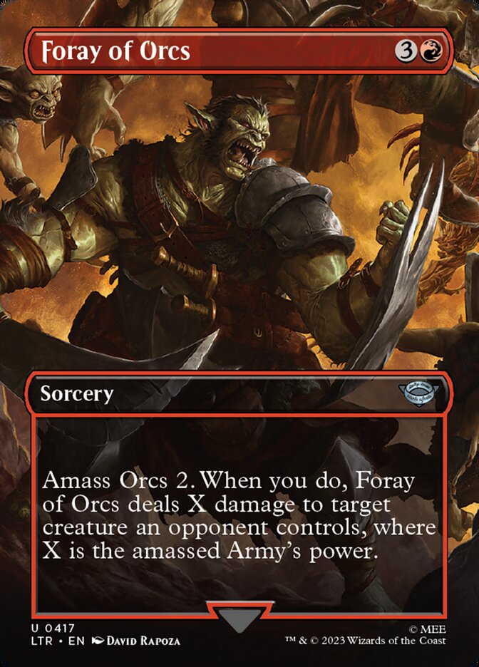 Foray of Orcs – Uncommon Magic: The Gathering card from The Lord of the Rings: Tales of Middle-earth (#417)