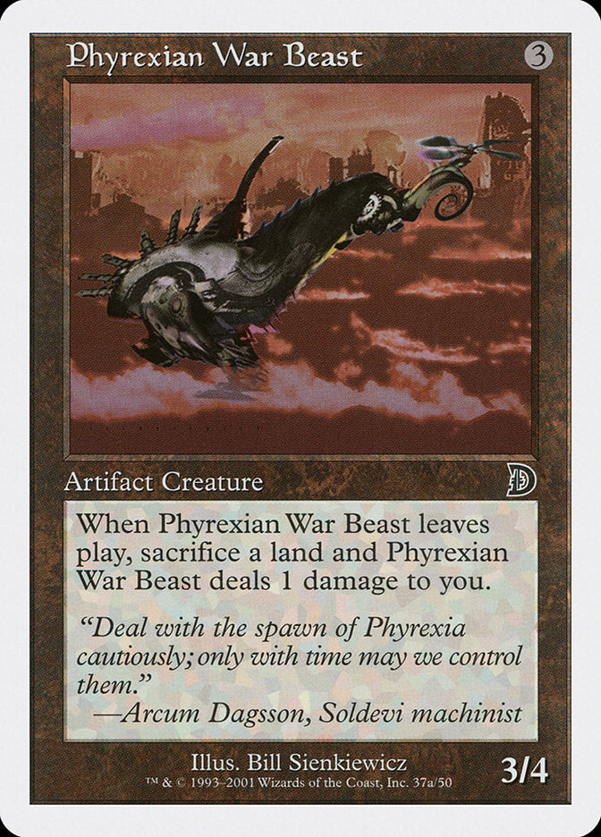 Phyrexian War Beast – Common Magic: The Gathering card from Deckmasters (#37a)