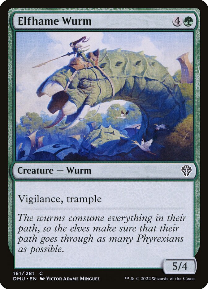 Elfhame Wurm – Common Magic: The Gathering card from Dominaria United (#161)