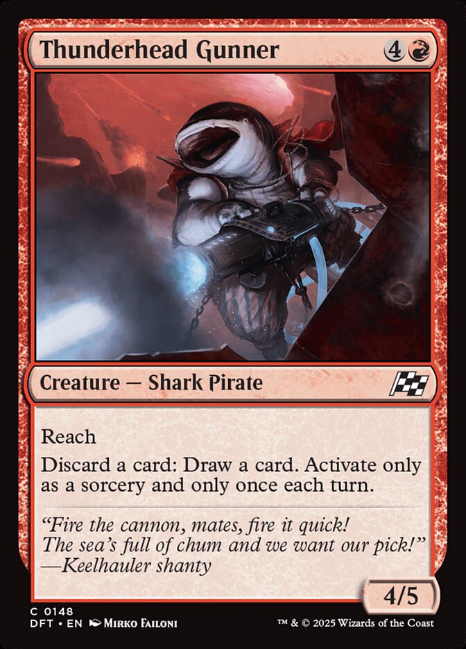 Thunderhead Gunner – Common Magic: The Gathering card from Aetherdrift (#148)