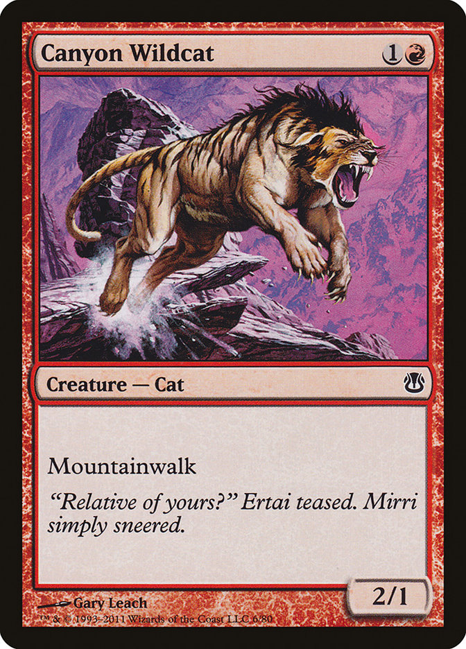 Canyon Wildcat – Common Magic: The Gathering card from Duel Decks: Ajani vs. Nicol Bolas (#6)
