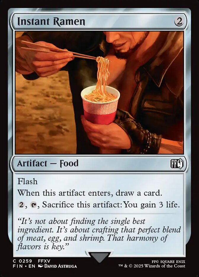 Instant Ramen – Common Magic: The Gathering card from Final Fantasy (#259)