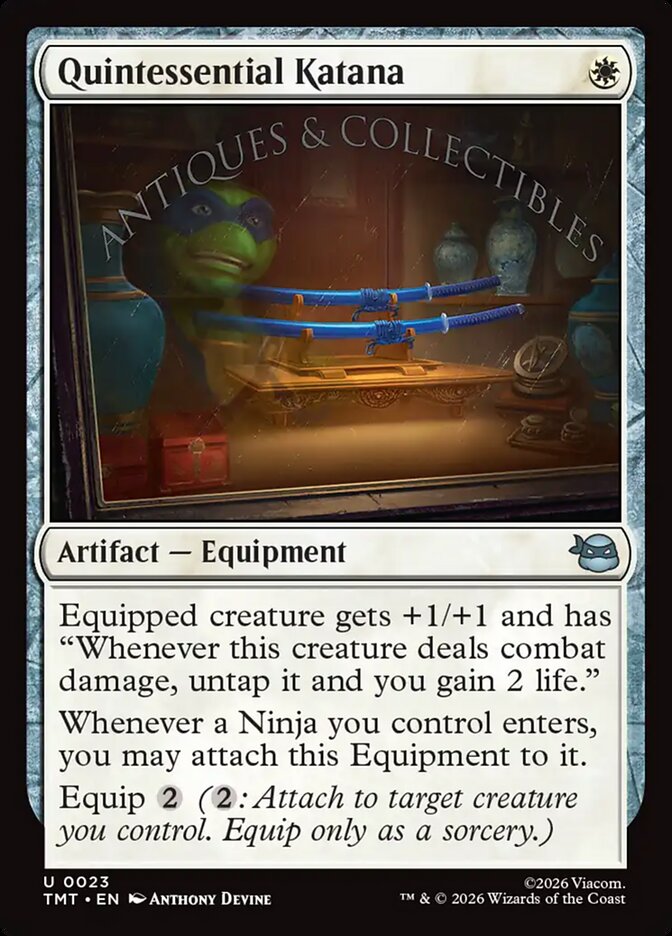 Quintessential Katana – Uncommon Magic: The Gathering card from Teenage Mutant Ninja Turtles (#23)