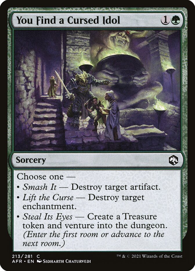 You Find a Cursed Idol – Common Magic: The Gathering card from Adventures in the Forgotten Realms (#213)