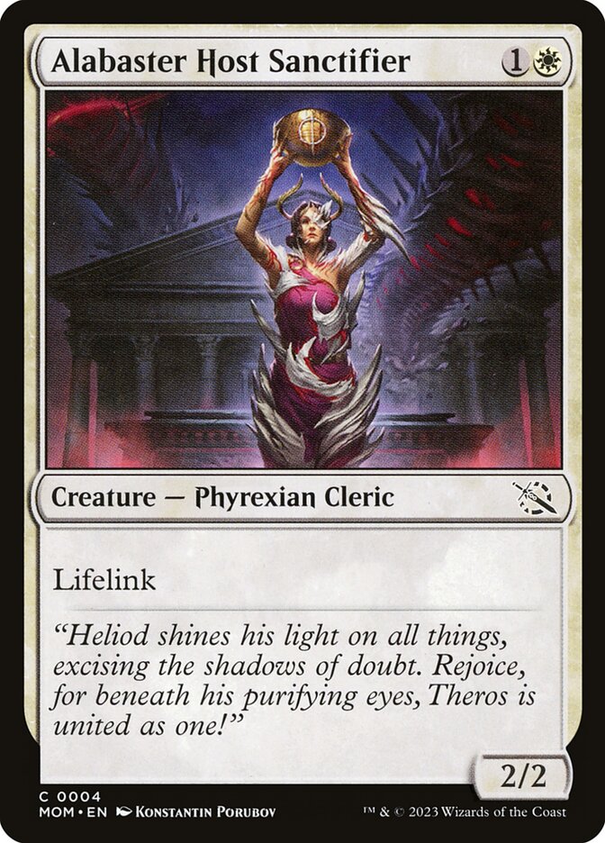 Alabaster Host Sanctifier – Common Magic: The Gathering card from March of the Machine (#4)