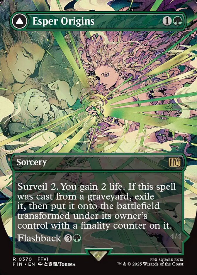 Esper Origins // Summon: Esper Maduin – Rare Magic: The Gathering card from Final Fantasy (#370)