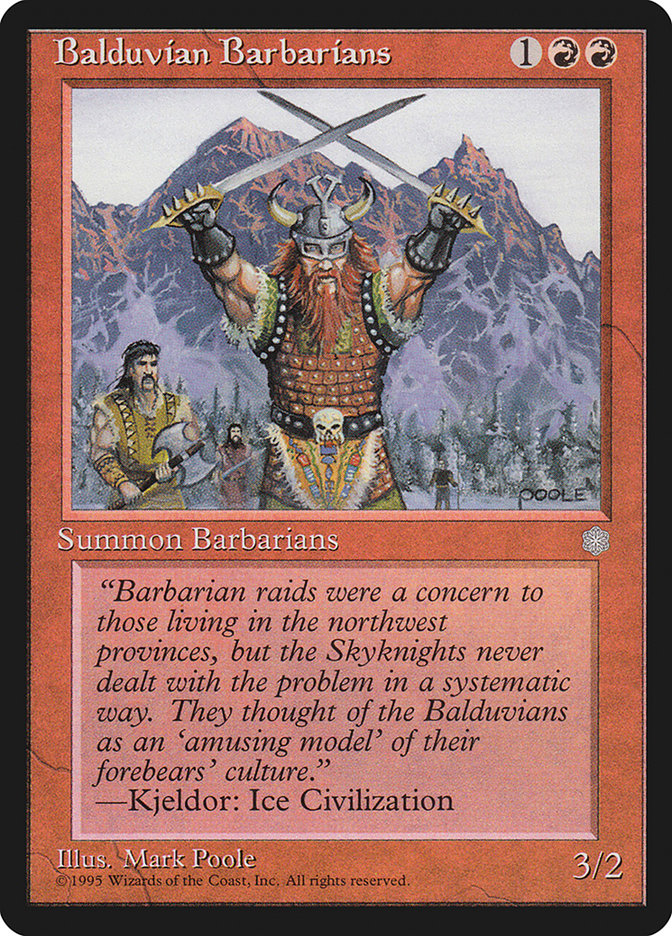 Balduvian Barbarians – Common Magic: The Gathering card from Ice Age (#172)