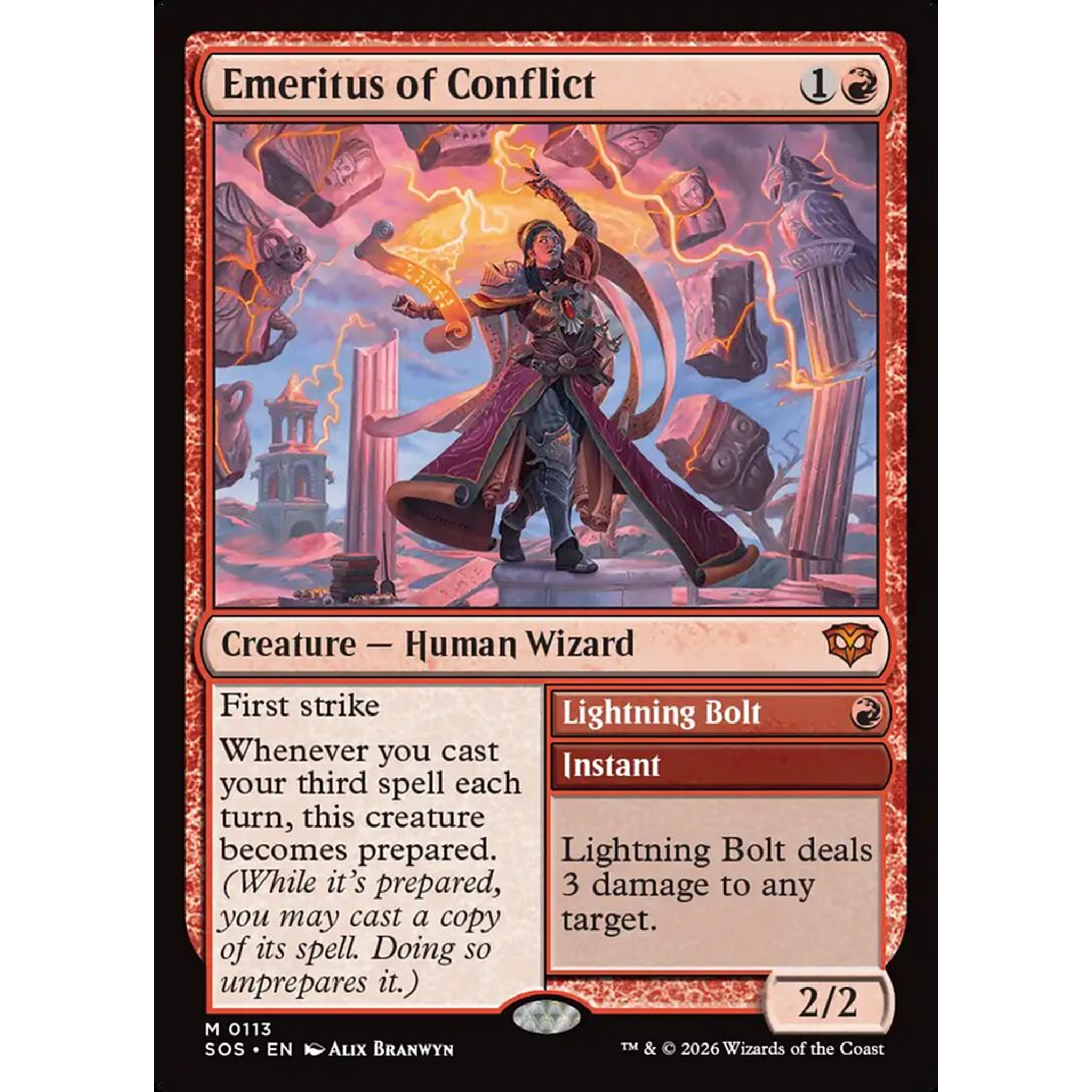 Emeritus of Conflict // Lightning Bolt (SOS 113) — Moore Collectables UK