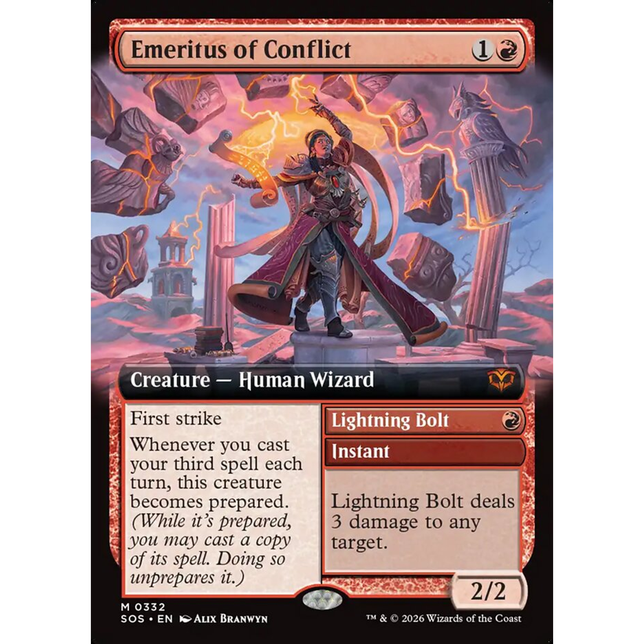 Emeritus of Conflict // Lightning Bolt (SOS 332) — Moore Collectables UK