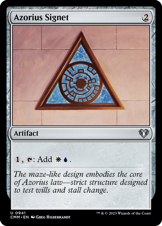 Azorius Signet – Uncommon Magic: The Gathering card from Commander Masters (#941)