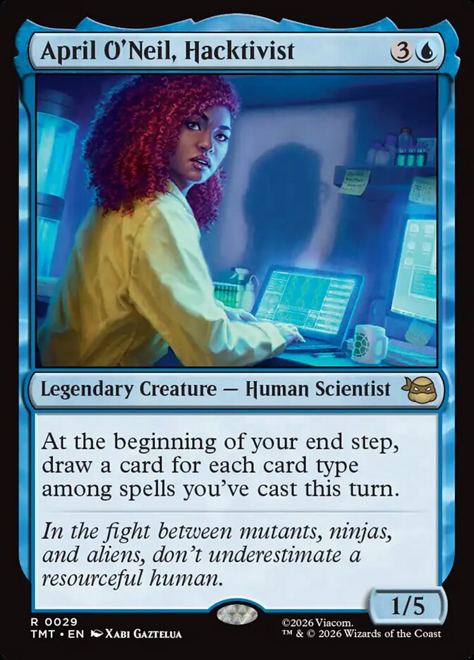 April O'Neil, Hacktivist – Rare Magic: The Gathering card from Teenage Mutant Ninja Turtles (#29)