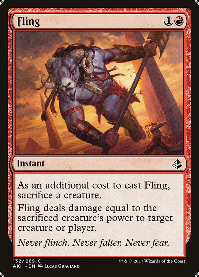 Fling – Common Magic: The Gathering card from Amonkhet (#132)