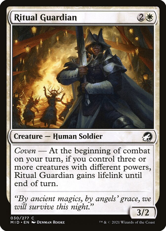Ritual Guardian – Common Magic: The Gathering card from Innistrad: Midnight Hunt (#30)