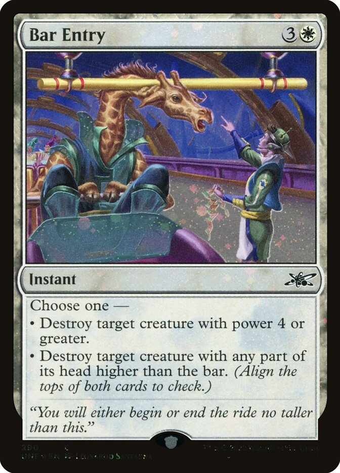Bar Entry – Common Magic: The Gathering card from Unfinity (#290)