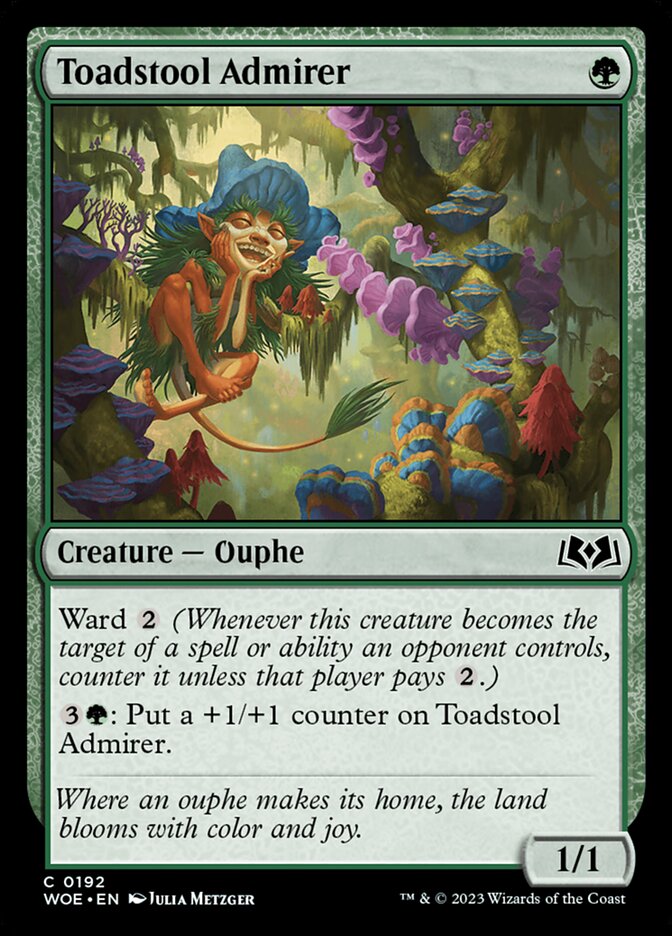 Toadstool Admirer – Common Magic: The Gathering card from Wilds of Eldraine (#192)