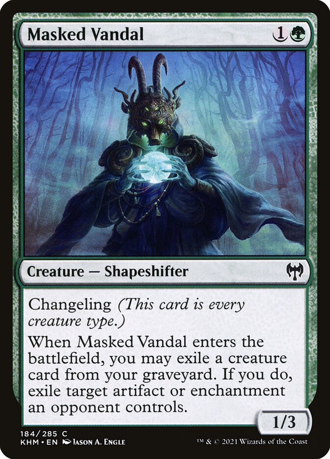 Masked Vandal – Common Magic: The Gathering card from Kaldheim (#184)