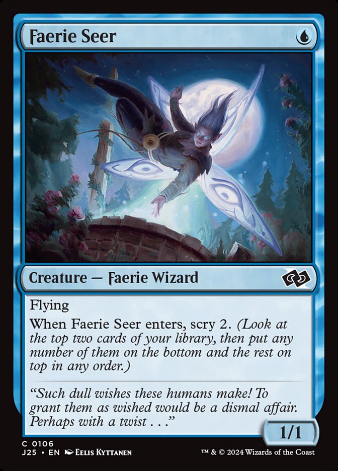 Faerie Seer – Common Magic: The Gathering card from Foundations Jumpstart (#106)