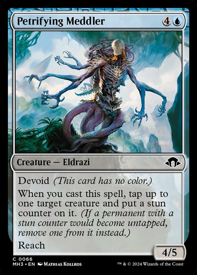 Petrifying Meddler – Common Magic: The Gathering card from Modern Horizons 3 (#66)