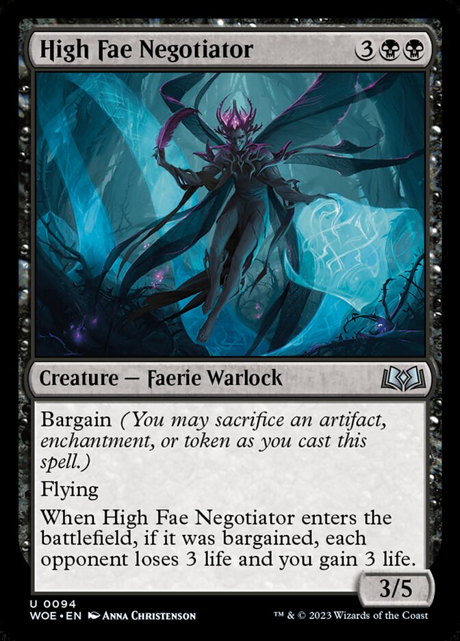 High Fae Negotiator – Uncommon Magic: The Gathering card from Wilds of Eldraine (#94)